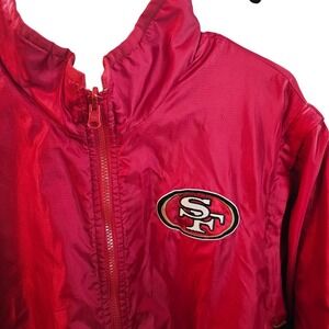 Vintage 90s San Francisco 49ers NFL Jacket Reversible Fleece Windbreaker Men XL